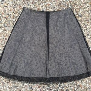 Loyandford Sz 10 Silk Metallic Overlay Skirt